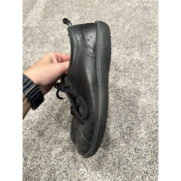 Birkenstock Islay Black Leather Shoes Ladies 9 Men’s 7 - Picture 3 of 8
